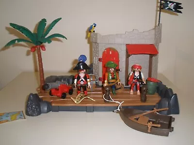 Buy Playmobil Pirate - Pirate Island Fort Hideout Set 6146 + Firing Cannon. • 15£