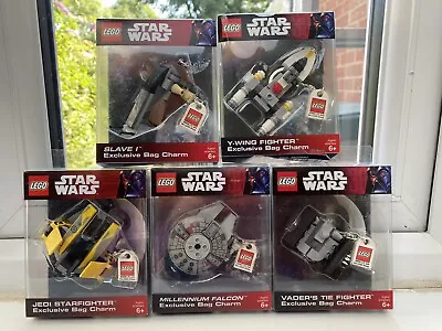 Buy 5 X Lego Star Wars: 2007 Bag Charm - Millennium Falcon, Slave 1, Tie-Fighter Etc • 39.99£