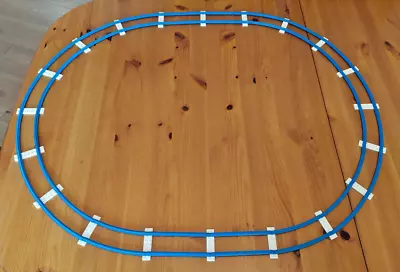 Buy Lego Vintage Blue Train Track 4.5v. Full Circle With 4 X Straights • 13.99£
