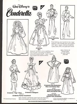 Buy Vintage Ad Sheet #1382 -  Mattel Toys - Walt Disney Cinderella Dolls • 11.18£