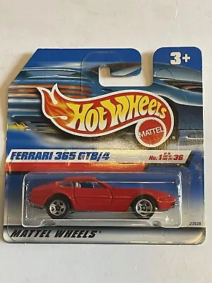 Buy Hot Wheels - Mattel Wheels 2000 - Ferrari 365 GTB/4 - Short Card - #23928 - MOC • 4.95£