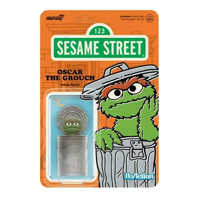 Buy Sesame Street W2 - Oscar The Grouch   ReAction Figure  SUPER 7  3.75  • 21.95£