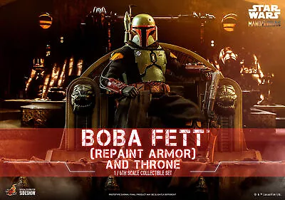 Buy STAR WARS BOBA FAT REPAINT ARMOR AND THRONE 1/6 In Brown Box Hot Toys Sideshow • 421.52£