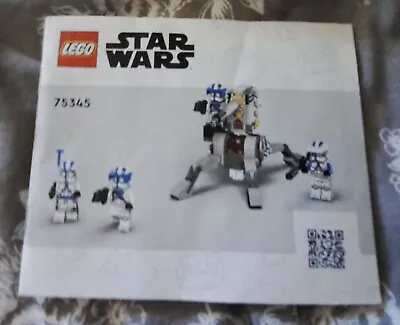 Buy Lego Star Wars 75345 501st Clone Troopers Battle Pack Instructions Booklet ONLY • 2.45£