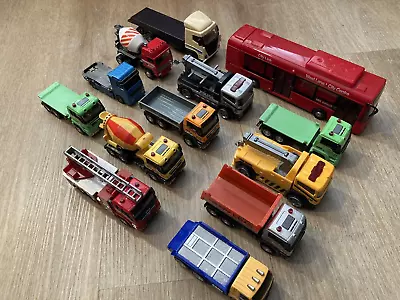 Buy Job Lot Bundle Toy Trucks, Bus And Fire Engine X 13 In Playworn Condition • 9.50£