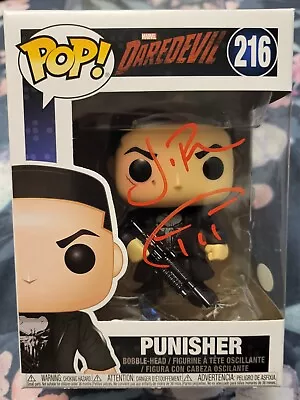 Buy Funko Pop! Daredevil Punisher  216 Signed By Jon Bernthal RACC • 85£