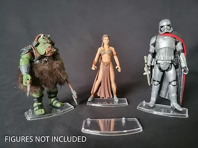 Buy Star Wars Modern Hasbro CLEAR Figure Stands Vintage Collection POTF2 Forcelink + • 7£