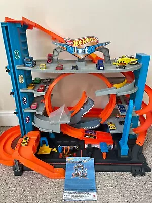 Buy Hot Wheels Ultimate  Garage  With Loops And Shark And 25 Cars • 30£