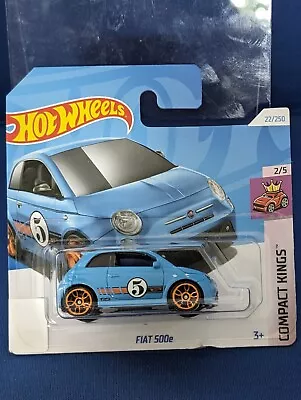 Buy Hot Wheels Short Card - #22/250 Fiat 500e - Blue • 2.99£