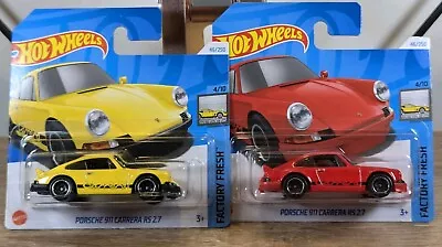 Buy Hot Wheels Porsche 911 Carerra RS 2.7 Bundle Of 2 • 7.99£