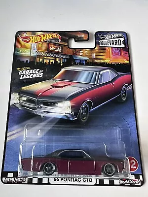 Buy Hot Wheels Premium Boulevard 12 66 PONTIAC GTO Garage Of Legends Real Riders • 18£