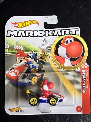 Buy Hot Wheels Mario Kart- Red Yoshi Standard Kart-  2024 New • 20£