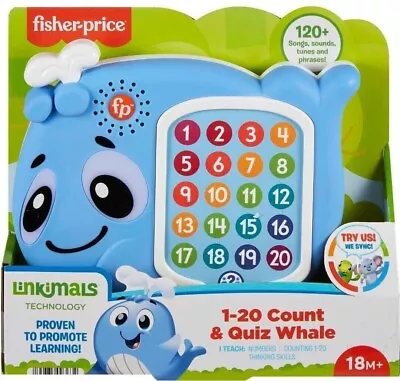 Buy Fisher-Price Linkimals 1-20 Count & Quiz Whale Brand New • 20.99£