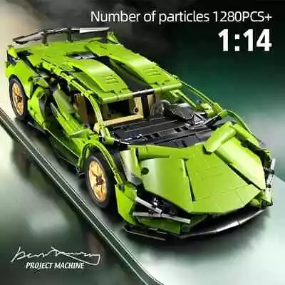 Buy Technical Racing Sport Lamborghini Car Speed Fast Model Building 1280 Pieces • 18.99£