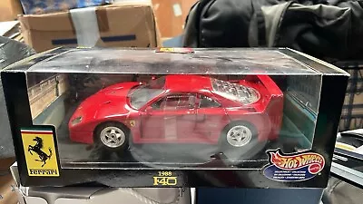 Buy Mattel Hot Wheels Ferrari 1988 F40 - Scale 1:18 (23911) • 25.99£