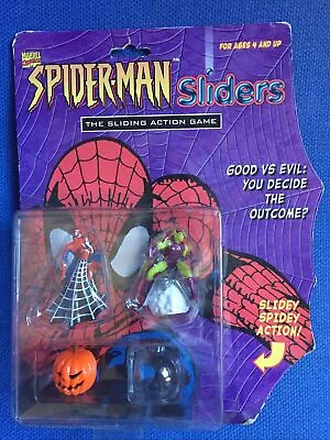 Buy Spider-Man Sliders 2002 Marvel Comics Spiderman & Green Goblin Figure BRAND NEW • 16.85£