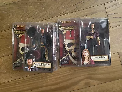 Buy NECA Pirates Of The Caribbean Series 3 CAPTAIN BARBOSSA And Elizabeth Swann • 38.99£