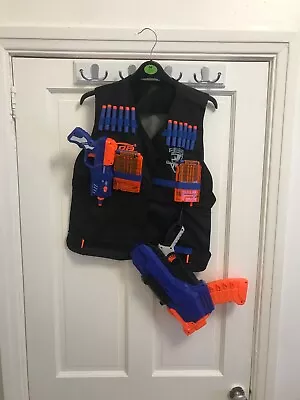 Buy Nerf Guns And Vest With Bullets Bundle • 18.50£