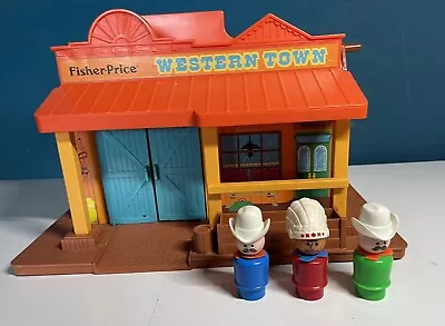 Buy Fisher Price Play Family Western Town. Vintage 1982 With 3 Figures • 25.19£