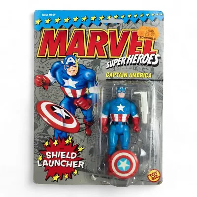 Buy Vintage Toy Biz Captain America Marvel Super Heroes Carded Action Figure Opened • 16.75£