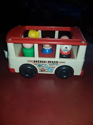 Buy Vintage 1969 Fisher Price Mini-Bus & 5 Little People Figures. Play Family Set. • 15.99£