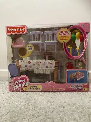 Buy Brand New In Box Fisher Price Loving Family Dolls House Deluxe Dining Room • 50£