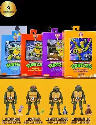 Buy NECA Turtles Figures Pizza Club SHF Anime Action Figure Mutant Ninja Turtles • 59.99£