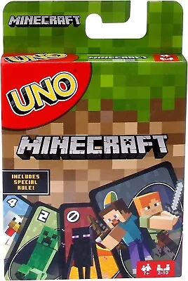 Buy Minecraft UNO By Mattel Family Card Game Brand New And Sealed UK Stock Free POST • 4.79£