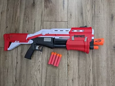 Buy NERF Fortnite TS Pump Action Bossmerg-12 Tactical Shotgun Blaster 4 Darts • 9.95£