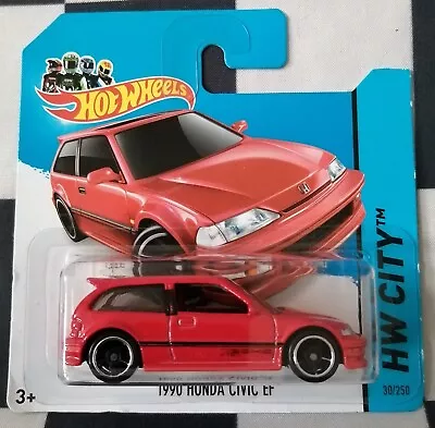 Buy 2014 Hot Wheels Honda Civic EF HW City NightBurnerz Short Card 30/250 • 11.95£