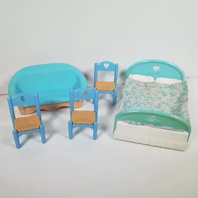 Buy My Loving Family Fisher Price Vintage Furniture Bundle Double Bed Sofa 3 Chairs  • 17.99£
