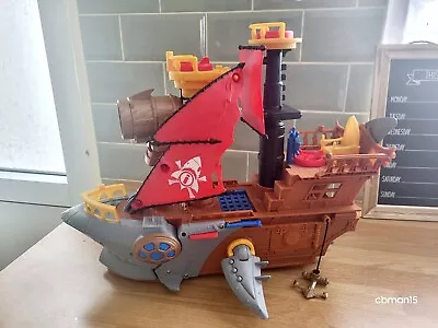 Buy FISHER PRICE IMAGINEXT Mattel SHARK BITE PIRATE SHIP GALLEON • 19.99£