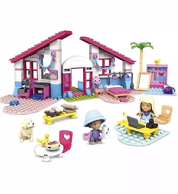 Buy Mega Construx Barbie Malibu House Building Set For Kids • 19.99£