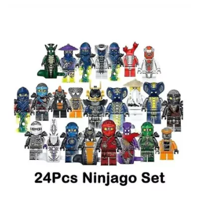 Buy Set Of 24 Pcs Ninjago Mini Figures Kai Jay Sensei Wu Master Building Blocks Toys • 17.79£