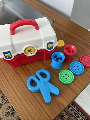 Buy Vintage 1991 Rare First Fisher Price Sewing Box Preschool Activity Toy • 14.99£