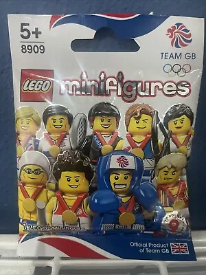 Buy LEGO Minifigures 8909 Team GB Weightlifter  Brand New Sealed Retired Genuine • 20.99£