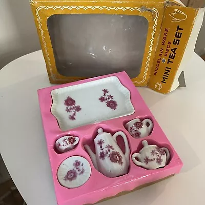Buy 1970s Vintage Toy Doll Tea Set Pink Boxed Barbie Style Unused • 8£