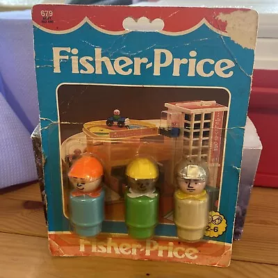Buy Fisher Price Vintage FP 679 Little People Garage Squad Figures 1984. • 25£