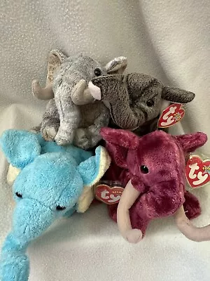 Buy Ty Beanie Baby: Elephants & Mammoth Bundle - Mint Condition • 11.99£