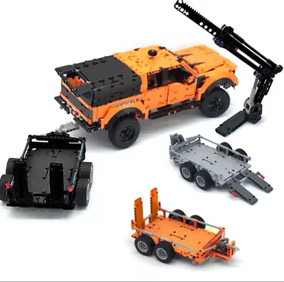 Buy Ford Raptor 1379Pcs Technical 42126 Trailer F-150 Pickup Truck Building Blocks • 56.99£