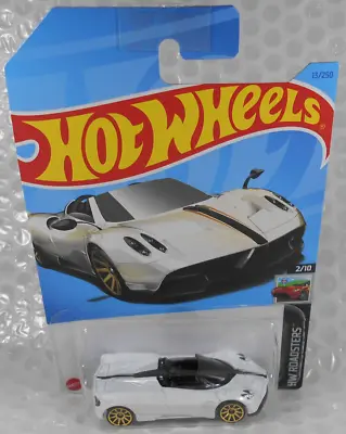 Buy Hot Wheels 2017 Pagani Huayra Roadster (white) Sealed On Long Card #13/2023 • 2.50£