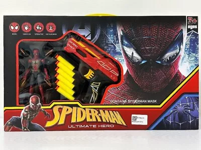 Buy Spiderman Ultimate Action Hero Figure Bullet Toy Gun With Mask Fun Set For Kids • 32.99£