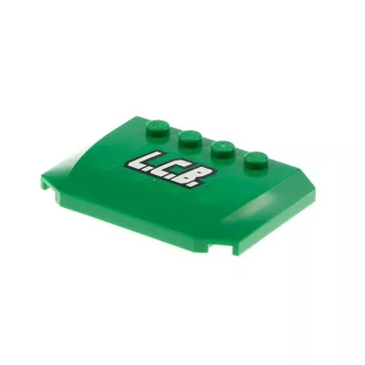 Buy 1 X LEGO Bonnet 4x6 Green Car Roof L.C.B. 7998 4503291 52031pb078 • 1.51£