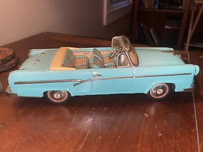 Buy TIN FRICTION 1950s FORD CONVERTIBLE CAR W TRUNK BANDAI JAPAN • 80.39£