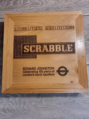 Buy VGC Scrabble Limited Edition TFL Traditional Wooden Tile Game Set Boxed Mattel • 55£