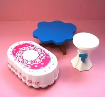 Buy Playmobil Dolls House Furniture - Lace Decorated Table & Side Table X 2   -  NEW • 6.75£