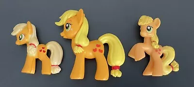 Buy Lovely My Little Pony Hasbro  Applejack  X 3 Figures MLP Cake Toppers VGC Horse • 4.99£