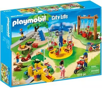 Buy PLAYMOBIL City Life Children's Playground Kids Roleplay Swings Playset 5024 • 39.99£