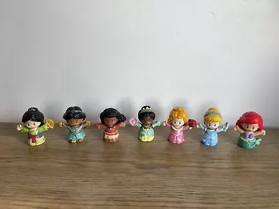 Buy Fisher Price Little People Disney Princess Figures Tiana Ariel Moana Aurora • 14£