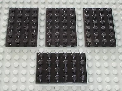 Buy 4 X LEGO Black Plate Black Plate 4x6 Ref 3032 Set 76139 8971 10937 10018 75227 • 2.02£